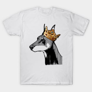 Doberman Pinscher Dog King Queen Wearing Crown T-Shirt